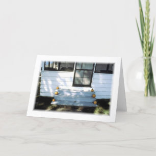 Farmhouse Stoop com Cartão de Saudação de Vazio Pu