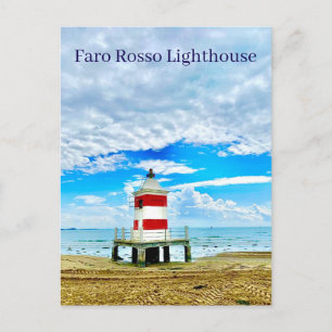 Faro Rosso Farol Vermelho Itália Cartão postal