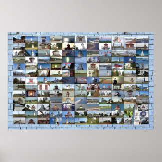 Faróis da Ilha do Príncipe Eduardo Poster