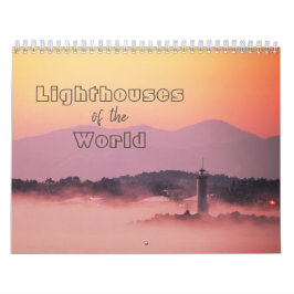 Faróis do calendário de 12-Mês do mundo