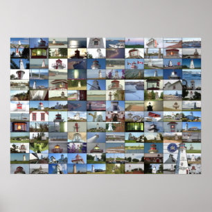 Faróis do poster de Prince Edward Island