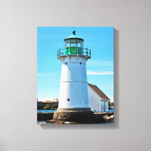 Farol afundado da rocha, impressão das canvas de