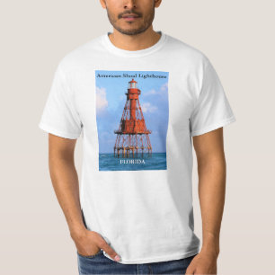 Farol americano do banco de areia, t-shirt de