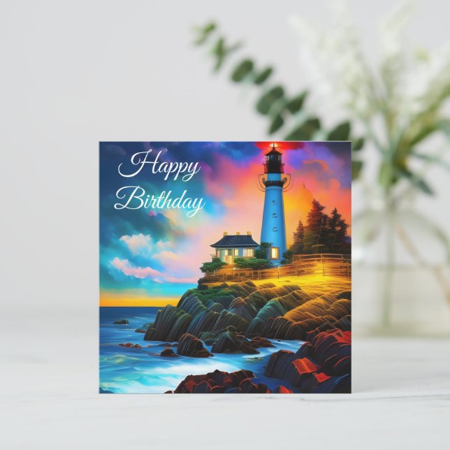 Farol ao pôr do sol (Em pé/Frente)