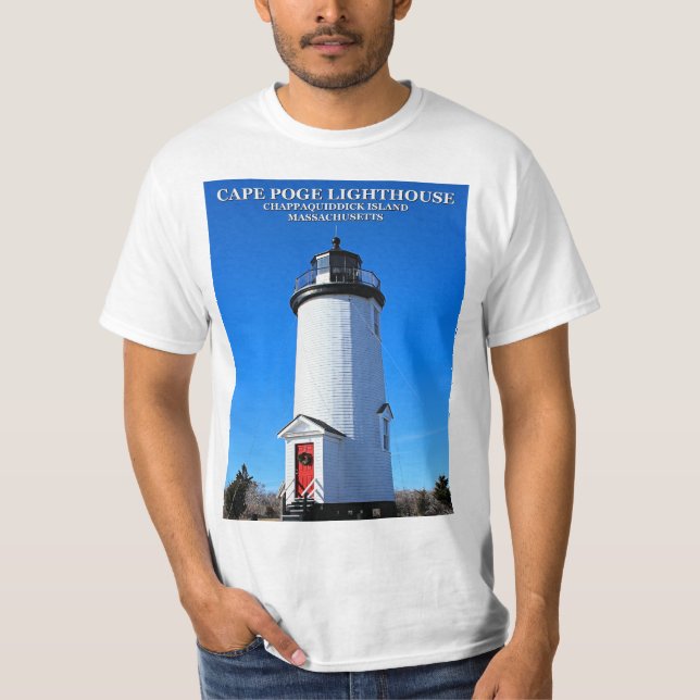 Farol Cape Poge, Massachusetts T-Shirt (Frente)