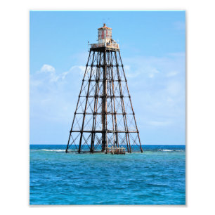 Farol chave da areia, impressão da foto de Florid