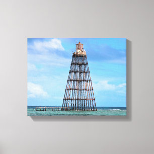 Farol chave da areia, impressão das canvas de