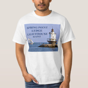 Farol da borda do ponto do primavera, t-shirt de