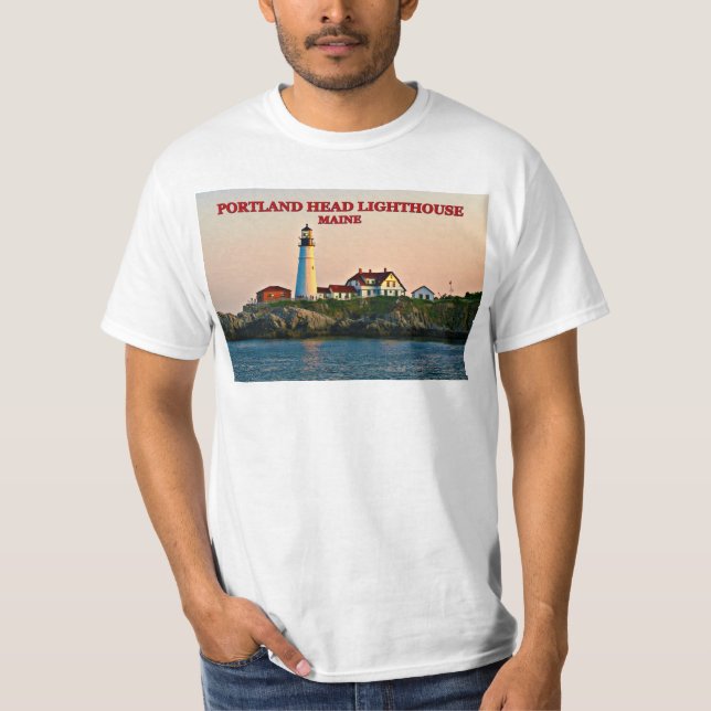 Farol da Cabeça de Portland, Maine T-Shirt (Frente)