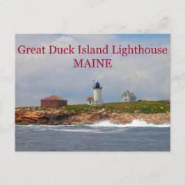 Farol da Great Duck Island, cartão postal do Maine