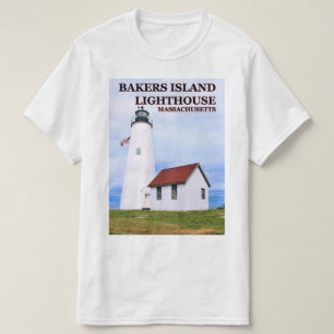 Farol da Ilha Bakers, Massachusetts T-Shirt