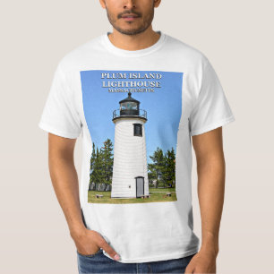 Farol da ilha da ameixa, t-shirt de Massachusetts