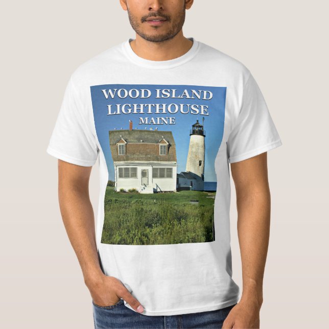 Farol da Ilha da Madeira, Maine T-Shirt (Frente)