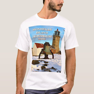 Farol da ilha de Monhegan, t-shirt de Maine