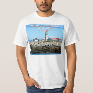 Farol da ilha do selo de Machias, t-shirt novo de