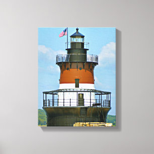 Farol da praia da ameixa, Rhode - canvas da ilha