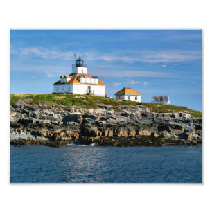 Farol da rocha do ovo, impressão da foto de Maine