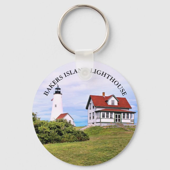 Farol de Bakers Island, Massachusetts Chaveiro (Frente)