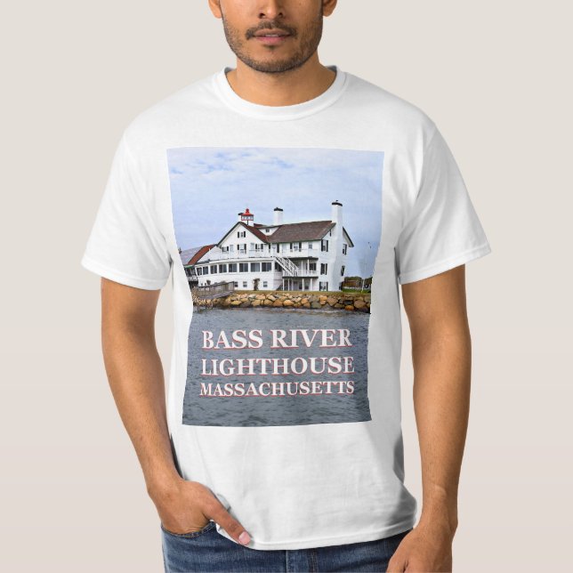 Farol de Bass River, Massachusetts T-Shirt (Frente)