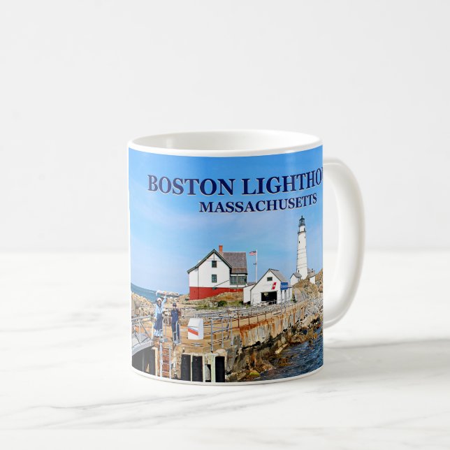 Farol de Boston, caneca de Massachusetts (Frente Esquerda)