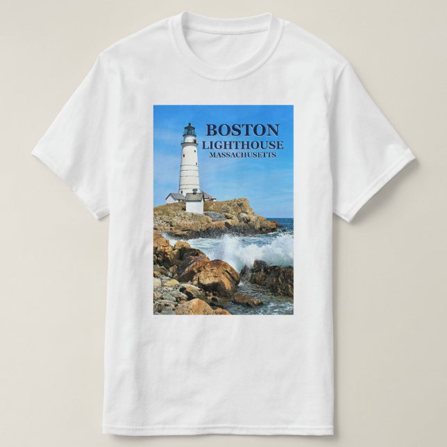 Farol de Boston, Massachusetts T-Shirt (Frente do Design)