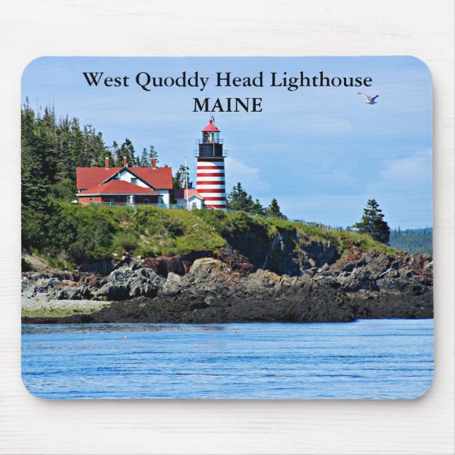 Farol de Cabeça Oeste, Maine Mousepad (Frente)