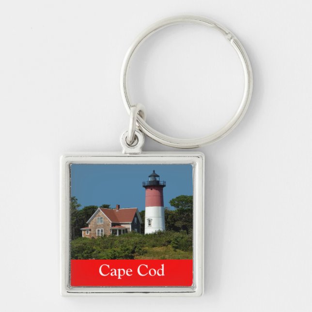 Farol de Cabo Cod Nauset, Eastham, MÃE Chaveiro (Frente)