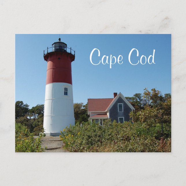 Farol de Cape Cod Nauset, cartão postal de Massach (Frente)