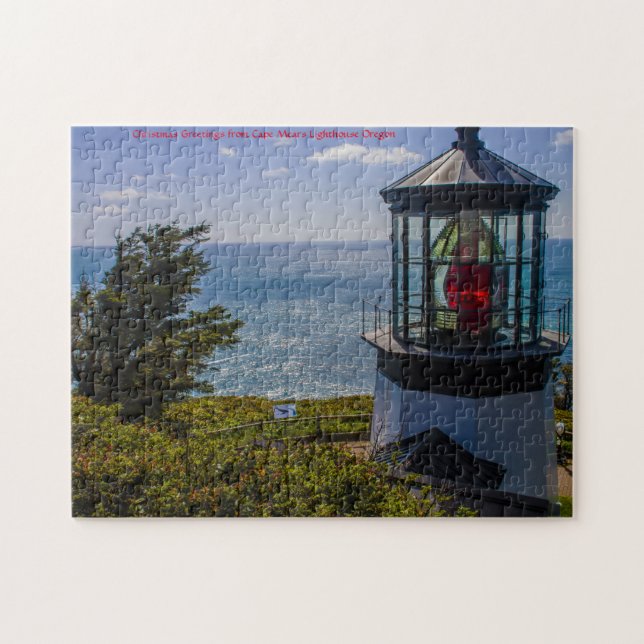 Farol de Cape Mears Oregon. Quebra-cabeça (Horizontal)