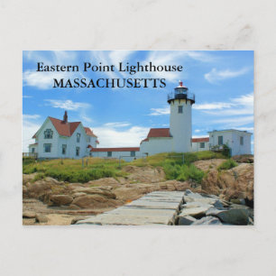Farol de Eastern Point, cartão postal de Massachus