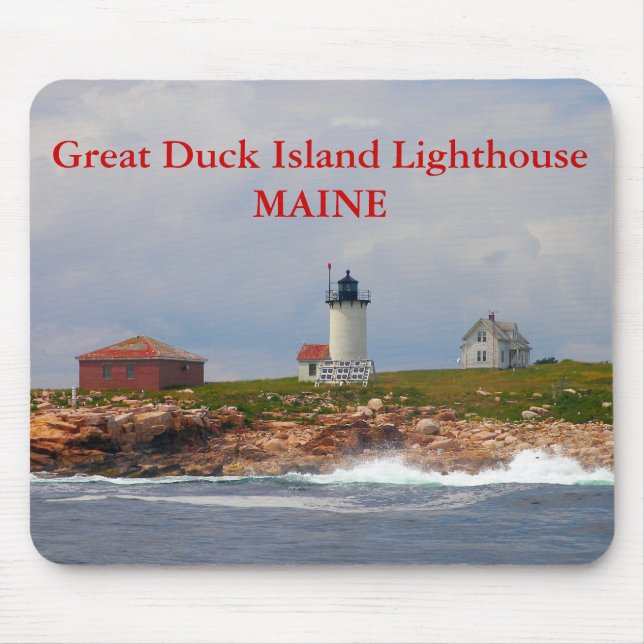 Farol de excelente Duck Island, Maine Mousepad (Frente)