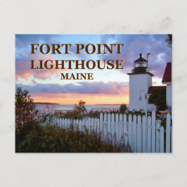 Farol de Fort Point, cartão postal do Maine