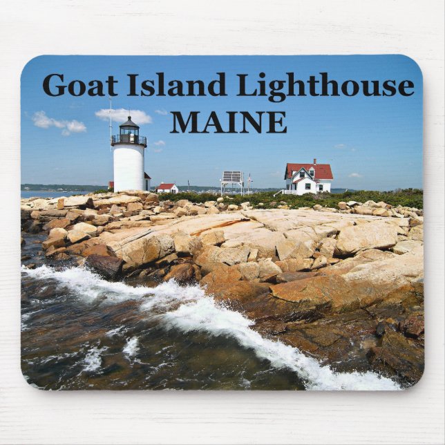 Farol de Goat Island, Maine Mousepad (Frente)