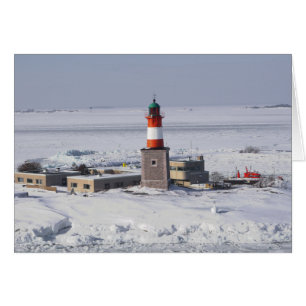 Farol de Harmaja no cartão de Helsínquia Finland
