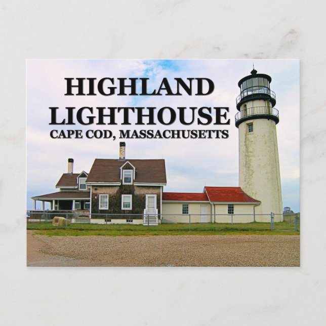Farol de Highland, cartão postal de Massachusetts (Frente)