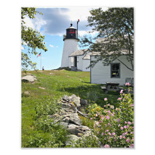 Farol de Ilha Queimada, Impressão de Foto Maine