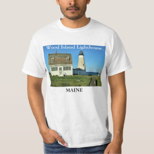 Farol de madeira da ilha, t-shirt de Maine