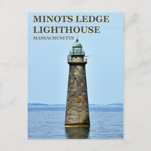 Farol de Minots Ledge, Cartão postal de Massachuse