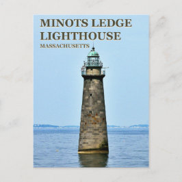 Farol de Minots Ledge, Cartão postal de Massachuse