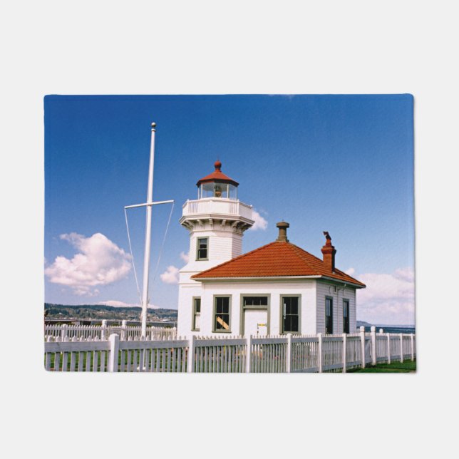 Farol de Mukilteo, tapete de porta de Washington (Frente)
