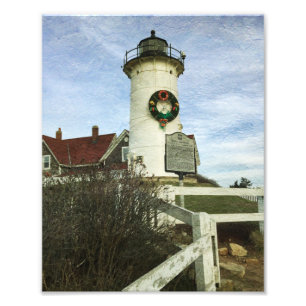 Farol de Nobska na foto da arte do Natal