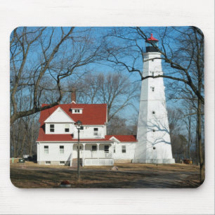 Farol de North Point, WI Mousepad de Milw