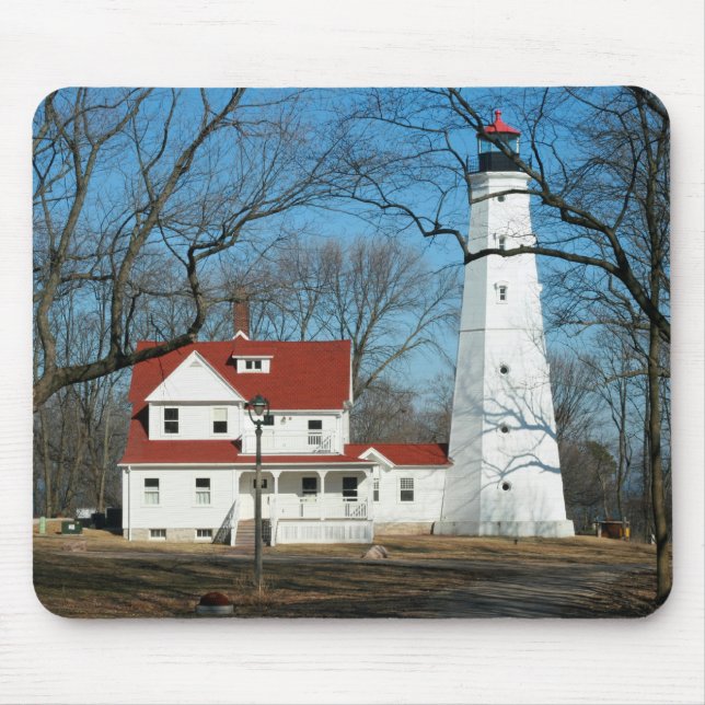 Farol de North Point, WI Mousepad de Milw (Frente)