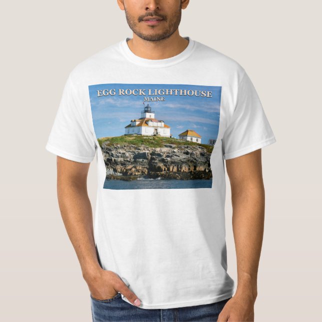 Farol de Ovo, Bar Harbour Maine T-Shirt (Frente)