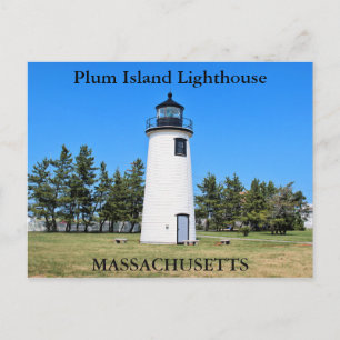 Farol de Plum Island, cartão postal de Massachuset