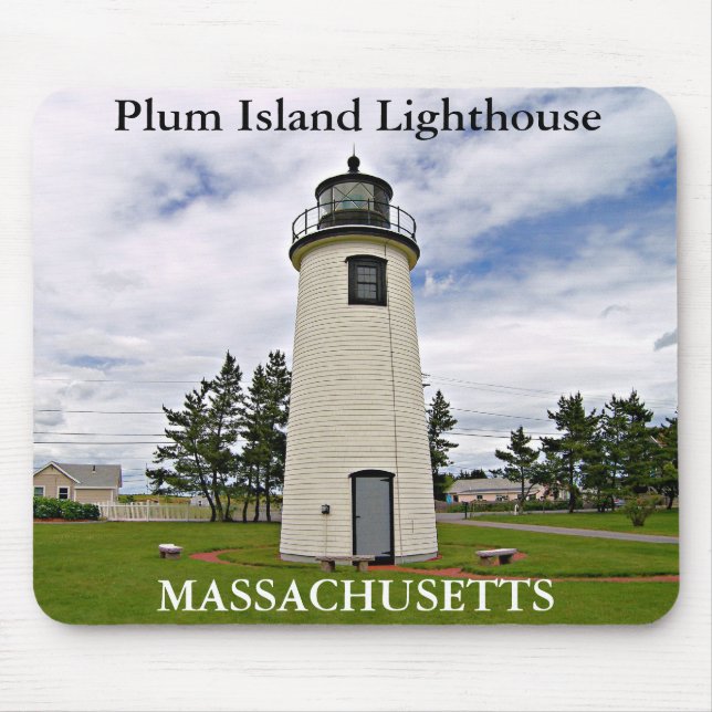 Farol de Plum Island, Massachusetts Mousepad (Frente)