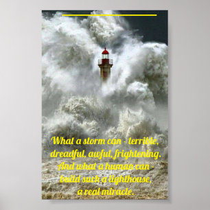 Farol de Poster dentro de tempestade