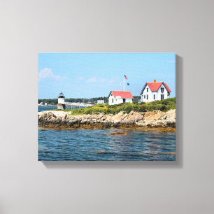 Farol de Ram Island, Impressão de Maine Canvas
