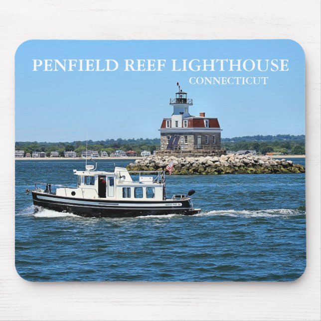 Farol de Recife Penfield, Mousepad de Connecticut (Frente)