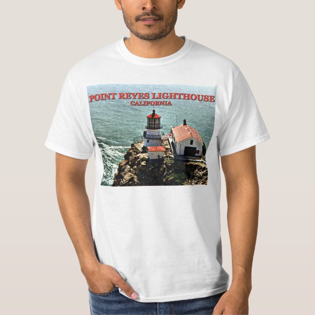 Farol de Reyes do ponto, t-shirt de Califórnia (Frente)